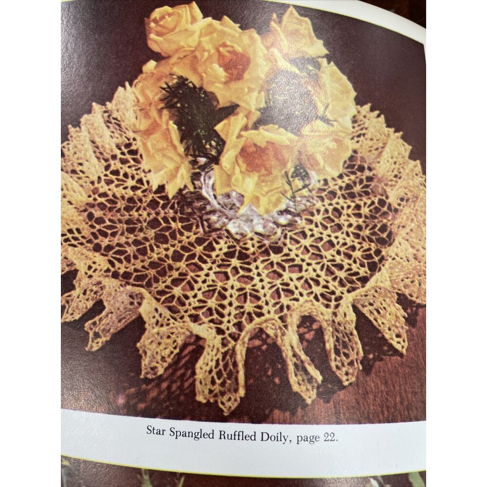 Vintage 1982 Crocheting Ruffles Doilies Patterns Dover Needlework Series - Picture 3 of 11